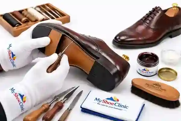 My Shoe Clinic technician performing professional shoe repair and restoration